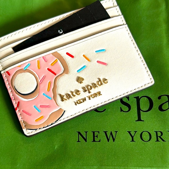 Kate Spade Coffee Break Donut Slim Card Holder / Wallet - Picture 3 of 7